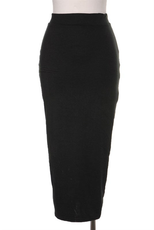 BODY TALK PENCIL SKIRT - BLACK