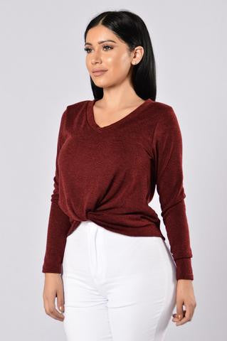 LOVE SPELL V-CUT SWEATER