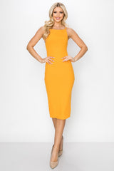RING MY BELL RIBBED MIDI DRESS - MANGO
