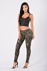 ARMY GAL SKINNY JEAN - CAMO