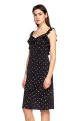 POLKA DOT RUFFLED DRESS