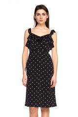 POLKA DOT RUFFLED DRESS
